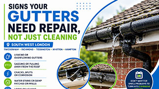 Signs Your Gutters Need Repair, Not Just Cleaning in South West London